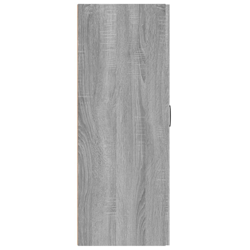 Veggskap grå eik 69,5x34x90 cm konstruert tre