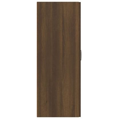 Veggskap brun eik 69,5x34x90 cm konstruert tre