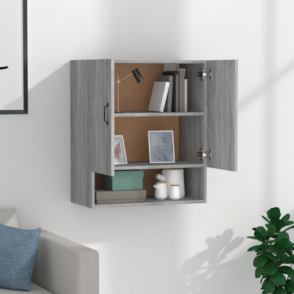 Veggskap grå sonoma 60x31x70 cm konstruert tre