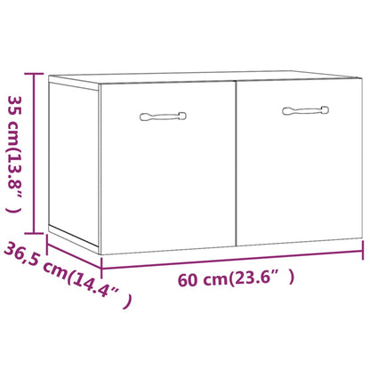 Veggskap røkt eik 60x36,5x35 cm konstruert tre