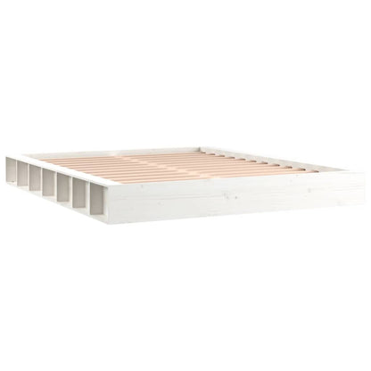 Sengeramme hvit 120x200 cm heltre