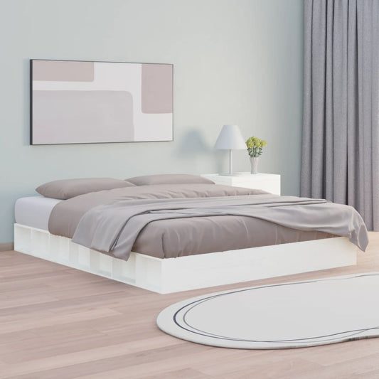 Sengeramme hvit 120x200 cm heltre