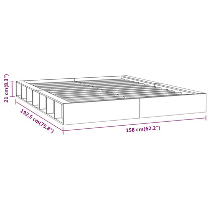 Sengeramme hvit 140x190 cm heltre