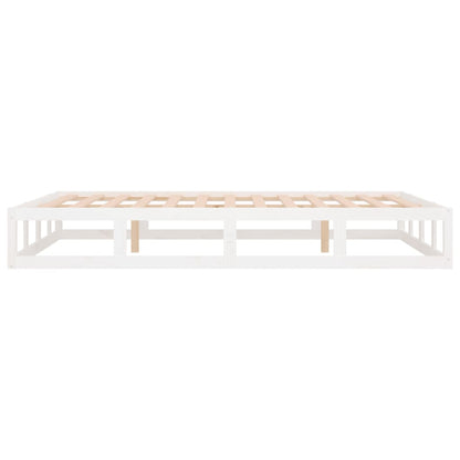 Sengeramme hvit 135x190 cm Double heltre