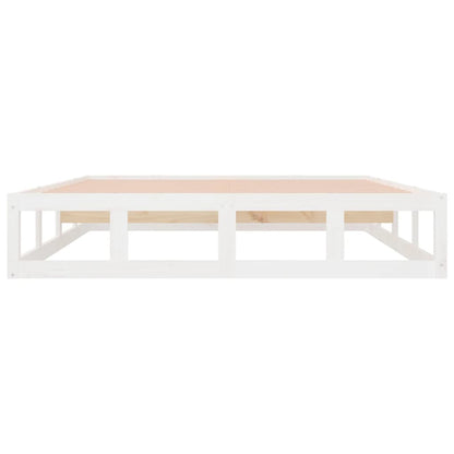 Sengeramme hvit 140x190 cm heltre