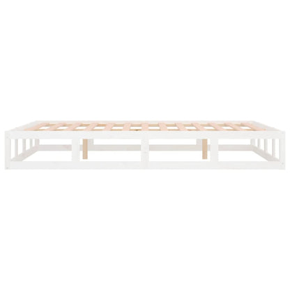 Sengeramme hvit 140x190 cm heltre