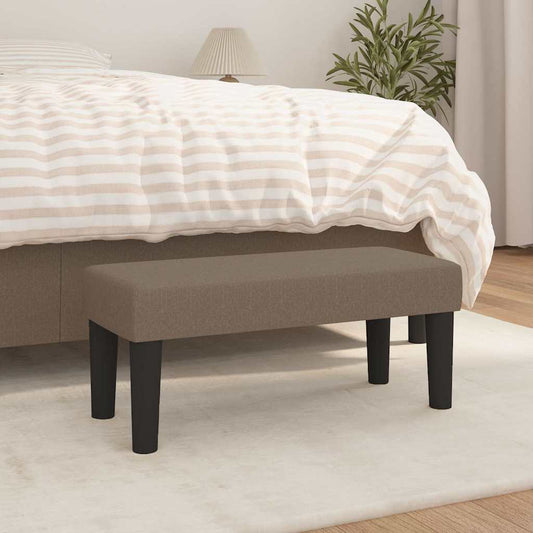 Benk Taupe 70x30x30 cm Stoff