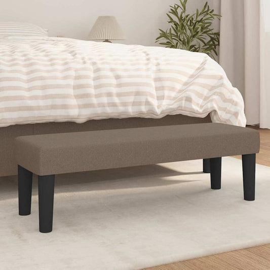 Benk Taupe 100x30x30 cm Stoff