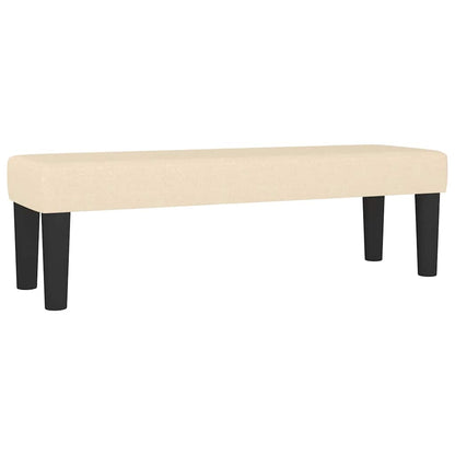 Benk Kremhvit 100x30x30 cm Stoff