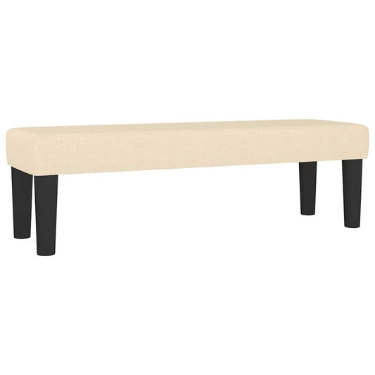 Benk Kremhvit 100x30x30 cm Stoff