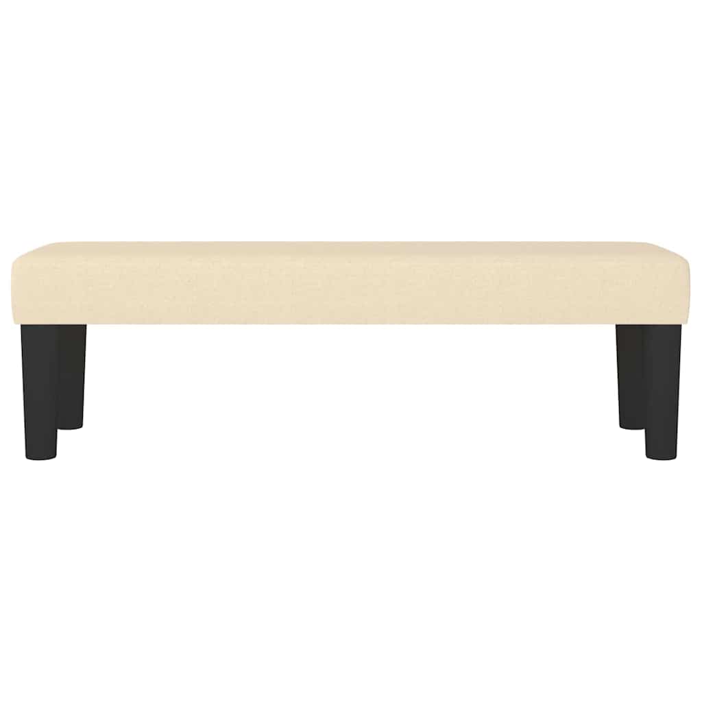 Benk Kremhvit 100x30x30 cm Stoff