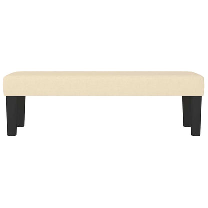 Benk Kremhvit 100x30x30 cm Stoff