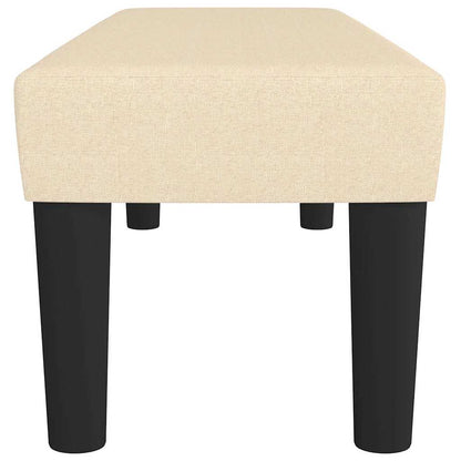Benk Kremhvit 100x30x30 cm Stoff