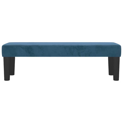 Benk Lys Grå 70x30x30 cm Fløyel Mørk blå Tre, Stoff