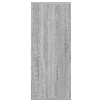 Veggskap grå sonoma 80x33x80 cm konstruert tre