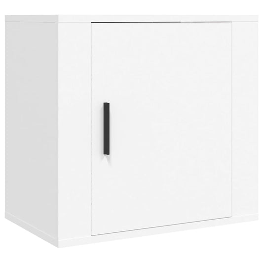 Veggmontert nattbord hvit 50x30x47 cm