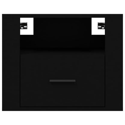 Veggmonterte nattbord 2 stk svart 50x36x40 cm