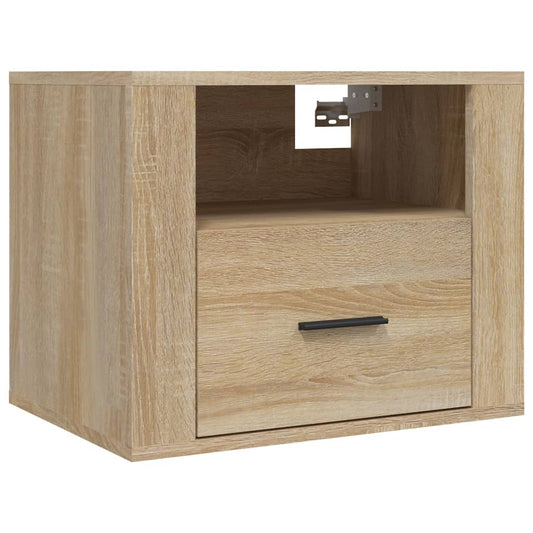 Veggmontert nattbord sonoma eik 50x36x40 cm