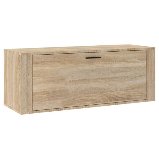 Veggmontert skoskap sonoma eik 100x35x38 cm konstruert tre