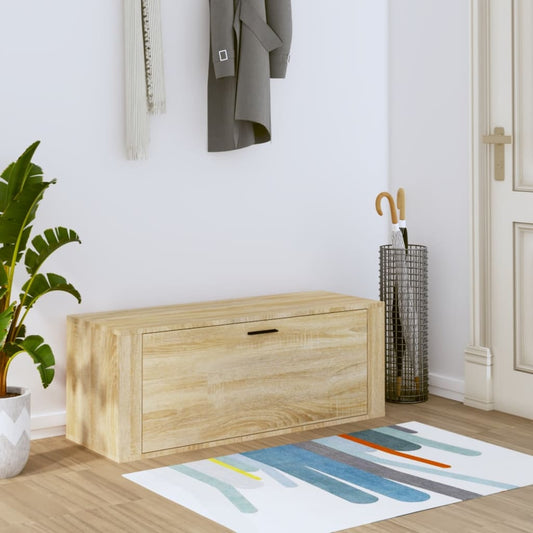 Veggmontert skoskap sonoma eik 100x35x38 cm konstruert tre