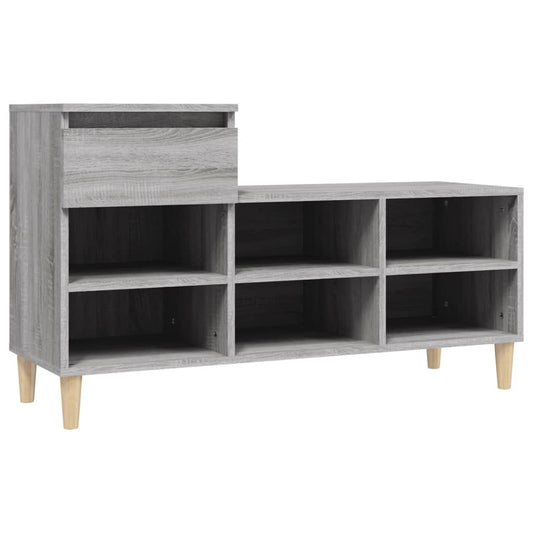 Skoskap grå sonoma 102x36x60 cm konstruert tre