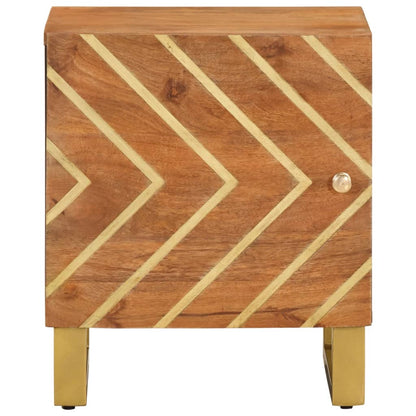 Nattbord 2 stk brun og svart heltre mango