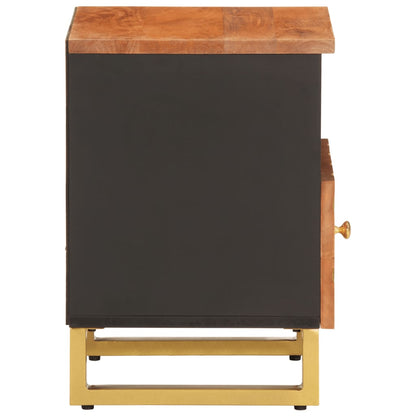 Nattbord 2 stk brun og svart heltre mango