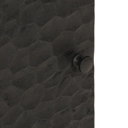 Nattbord 2 stk svart 40x33x46 cm heltre mango