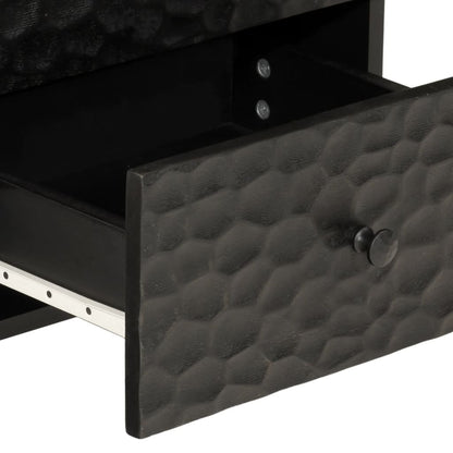 Nattbord 2 stk svart 40x33x46 cm heltre mango