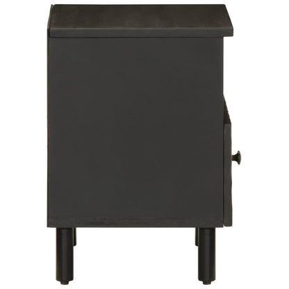 Nattbord 2 stk svart 40x33x46 cm heltre mango