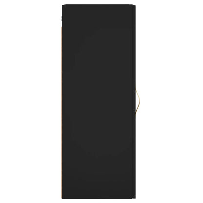 Veggskap svart 34,5x34x90 cm