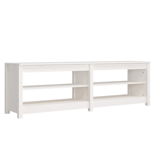 Skobenk hvit 160x36,5x50 cm heltre furu