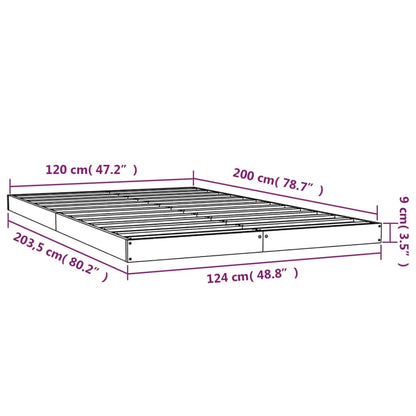 Sengeramme hvit 120x200 cm heltre furu