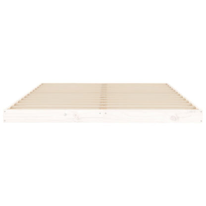 Sengeramme hvit 135x190 cm Double heltre furu