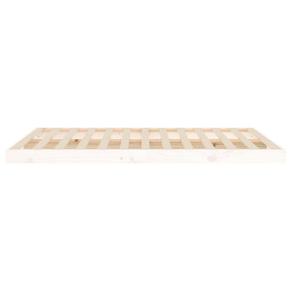 Sengeramme hvit 135x190 cm Double heltre furu