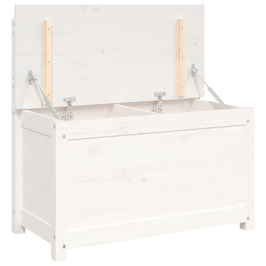 Benk hvit 80x41x77 cm heltre furu
