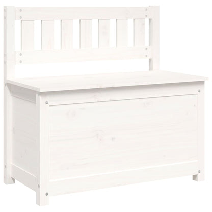 Benk hvit 80x41x77 cm heltre furu