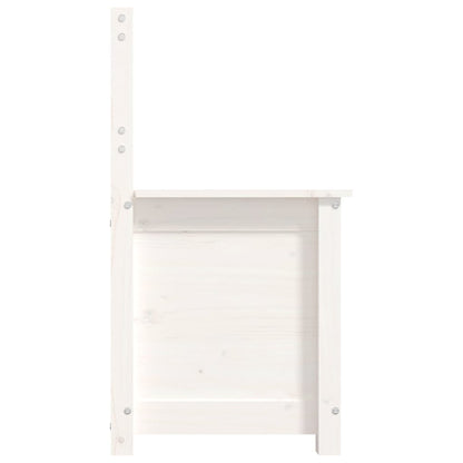 Benk hvit 80x41x77 cm heltre furu
