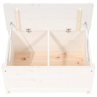 Benk hvit 80x41x77 cm heltre furu
