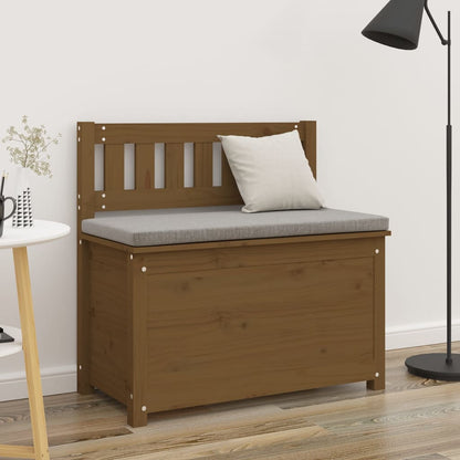Benk honningbrun 80x41x77 cm heltre furu