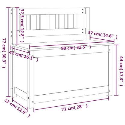 Benk honningbrun 80x41x77 cm heltre furu
