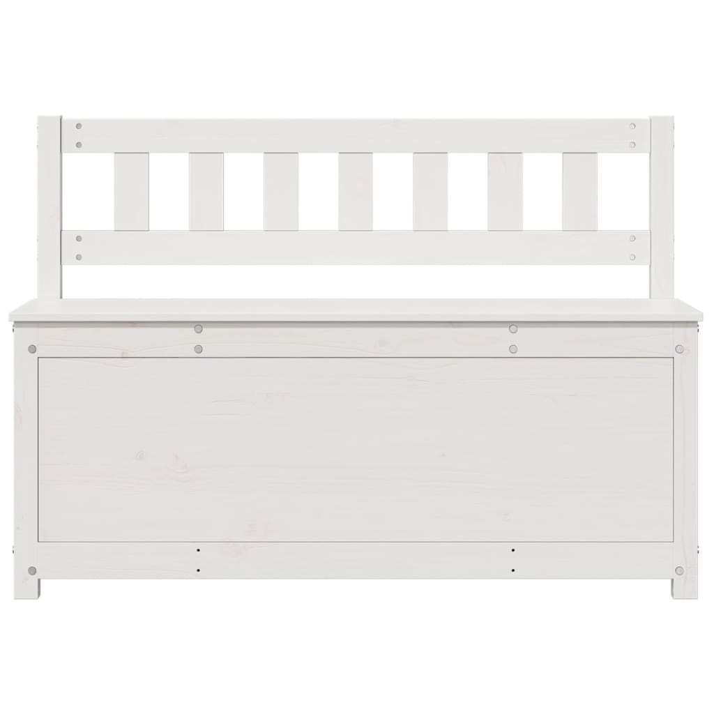 Benk hvit 110x41x76,5 cm heltre furu