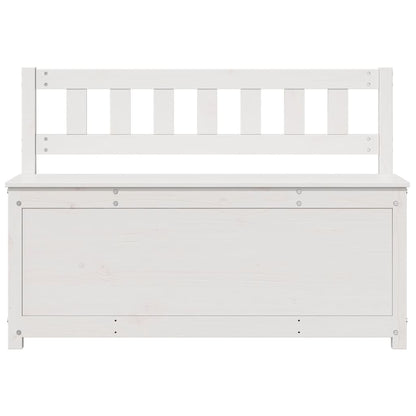 Benk hvit 110x41x76,5 cm heltre furu