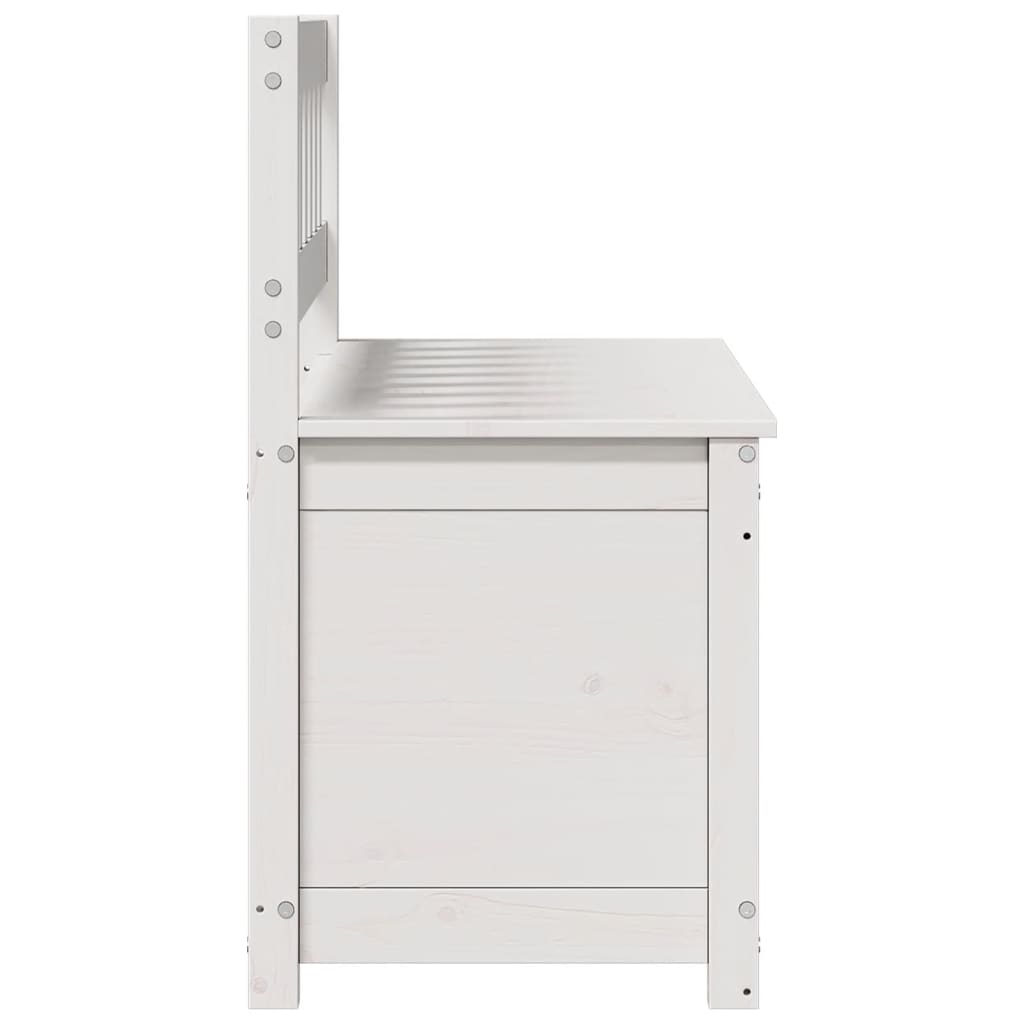 Benk hvit 110x41x76,5 cm heltre furu
