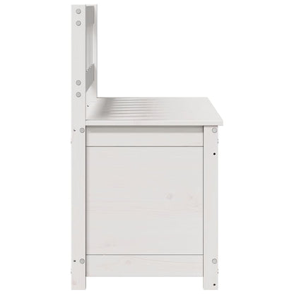 Benk hvit 110x41x76,5 cm heltre furu