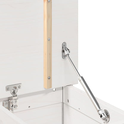Benk hvit 110x41x76,5 cm heltre furu
