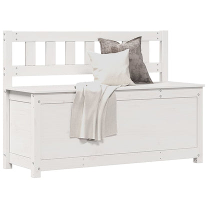 Benk hvit 110x41x76,5 cm heltre furu