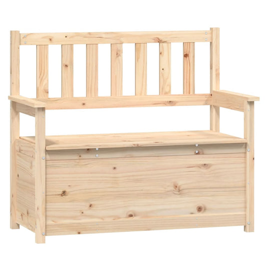 Benk kunstskinn 112,5x51,5x96,5 cm heltre furu