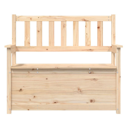 Benk kunstskinn 112,5x51,5x96,5 cm heltre furu