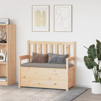 Benk kunstskinn 112,5x51,5x96,5 cm heltre furu